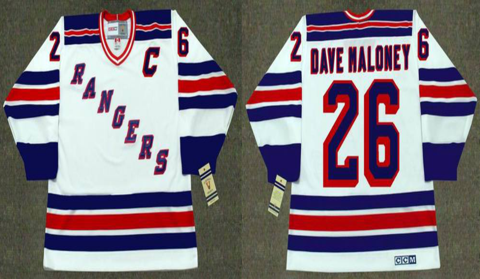 2019 Men New York Rangers #26 Dave Maloney white CCM NHL jerseys->new york rangers->NHL Jersey